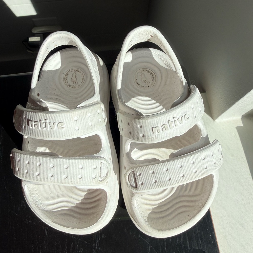 Native Velcro Sandals White C5